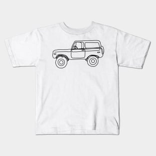 4 x 4 car Minimal Car Design Off Road Kids T-Shirt